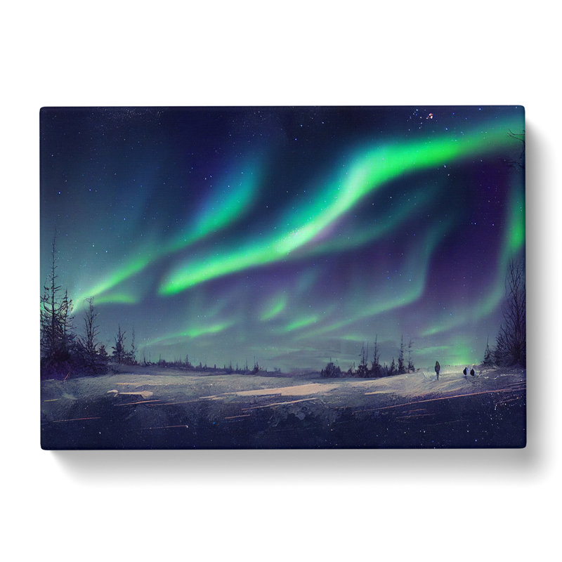 Astonishing Northern Lights - Wrapped Canvas, 35cm H x 50cm W x 3cm D