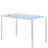 Helsea Glass Top Metal Base Dining Table-700535867