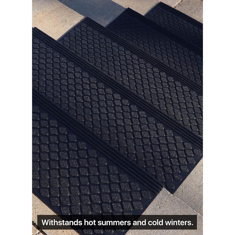 Tapis d'escalier en caoutchouc antidérapant pour l'extérieur