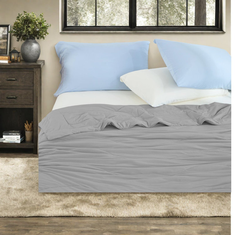 Comfortable Cooling Bedding Sets, Gray Nylon, All-season Use