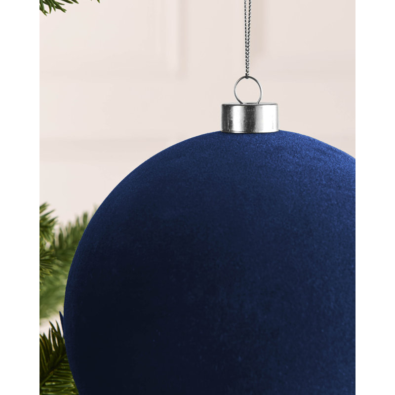 17.5cm Polystyrene Bauble, 17.5 cm H x 15 cm W x 15 cm D, Navy