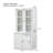 Set Of Two 75.25" Tall Double Glass Doors Pantry