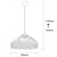 Luminaire suspendu tambour 1 lumière Noe