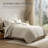 Evergrace 100% Cotton Quilt, Pre-Washed Modern Grid Stitch Lightweight Bedspread Coverlet For All Season, Oversized 3-Piece Quilt Set With 2 Pillow Shams-124563544-124563542