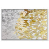 Abstract Gold Vs Platinum Paint Strokes Painting by The Oliver Gal Artist Co.
