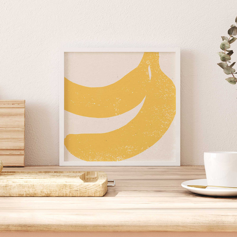 «Essence Of Banana», Érable brut encadré, H 17,5 po x l 17,5 po