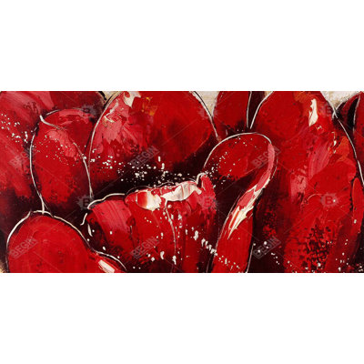 Red tulips closeup - 15.75"x31.50" Desk mat