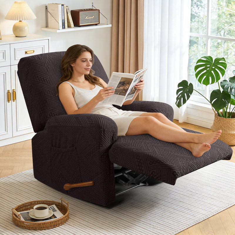 Housse pour fauteuil inclinable 3 pièces Harriet, Chocolat