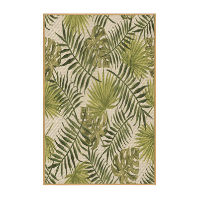 Tapis beige / vert Bassett