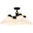 Gelsomina 4-Light Matte Black Semi-Flush Mount Light