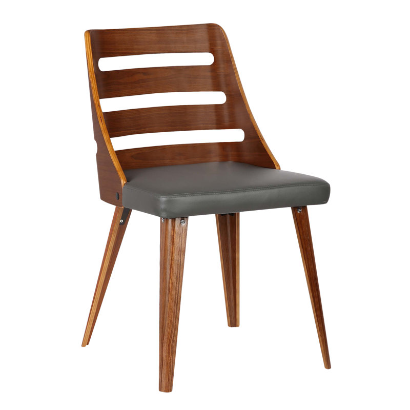 46cm H Upholstered Ladder Back Side Chair, Grey