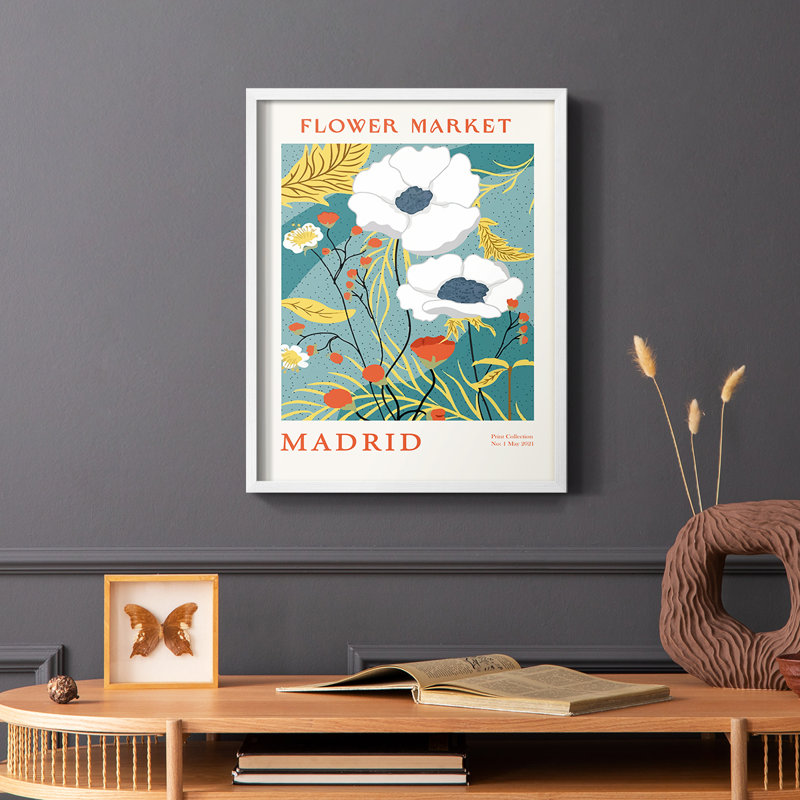 Matisse Xi, reproduction encadrée - bois massif, H 14 po x l 11 po, Blanc