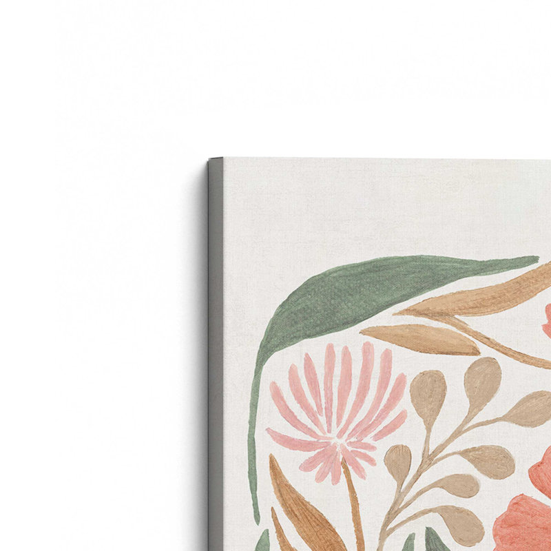 Coral Florals I Wrapped Canvas, 30" H x 20" W