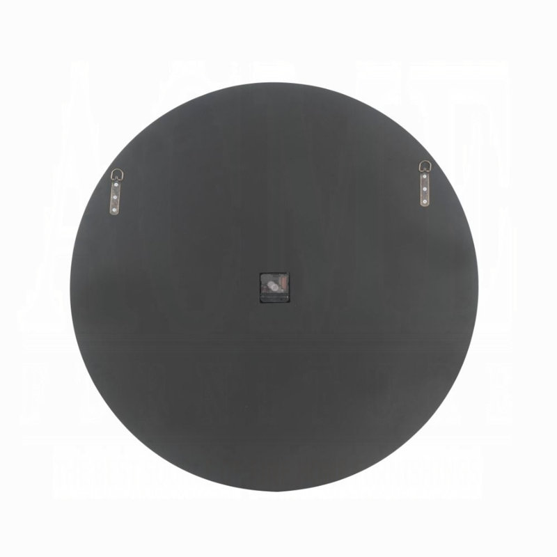 Noralie 31" Round Mirrored Wall Clock with Faux Diamonds