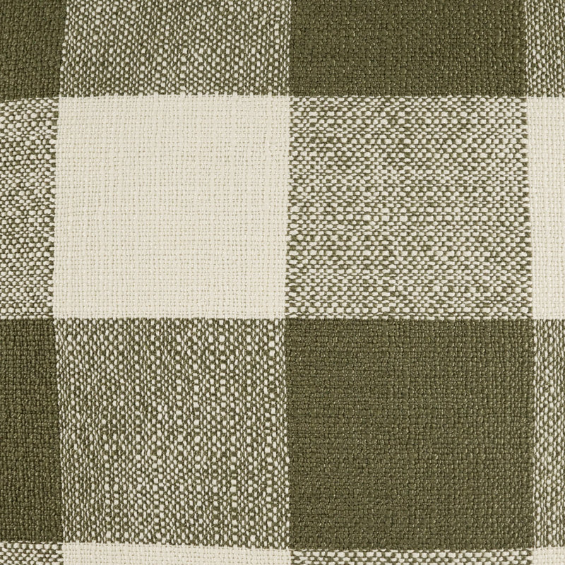 Checked Out Square Pillow Cover & Insert, Dill