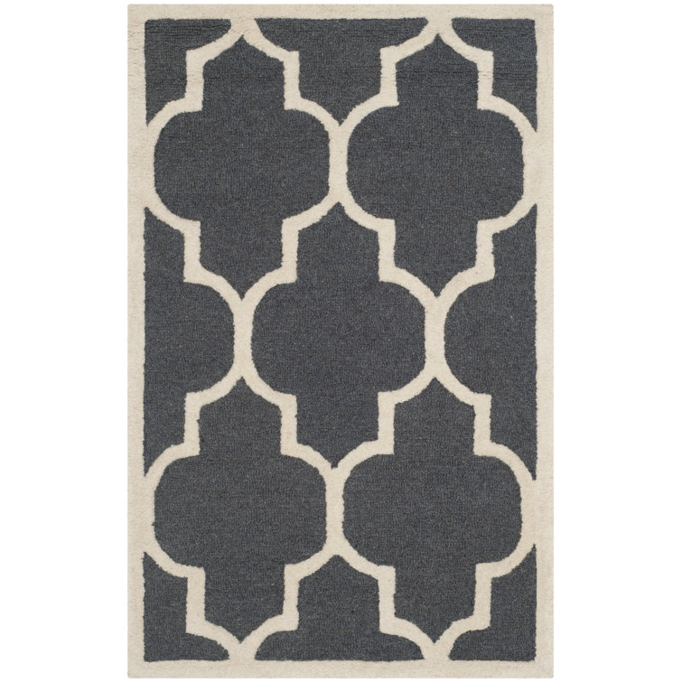 Rotteck Geometric Wool Hand Woven Area Rug