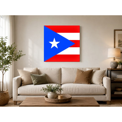 Puerto Rico Flag — Official Territory Canvas Wall Art
