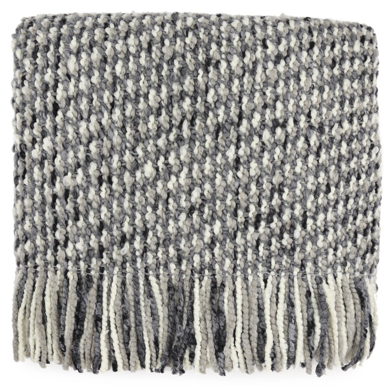 Machine Woven Throw Blanket, Smoke