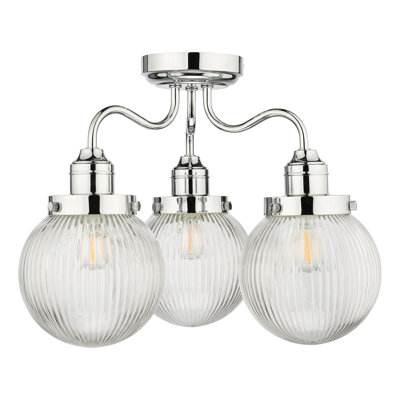 Treyton Glass Semi Flush Mount
