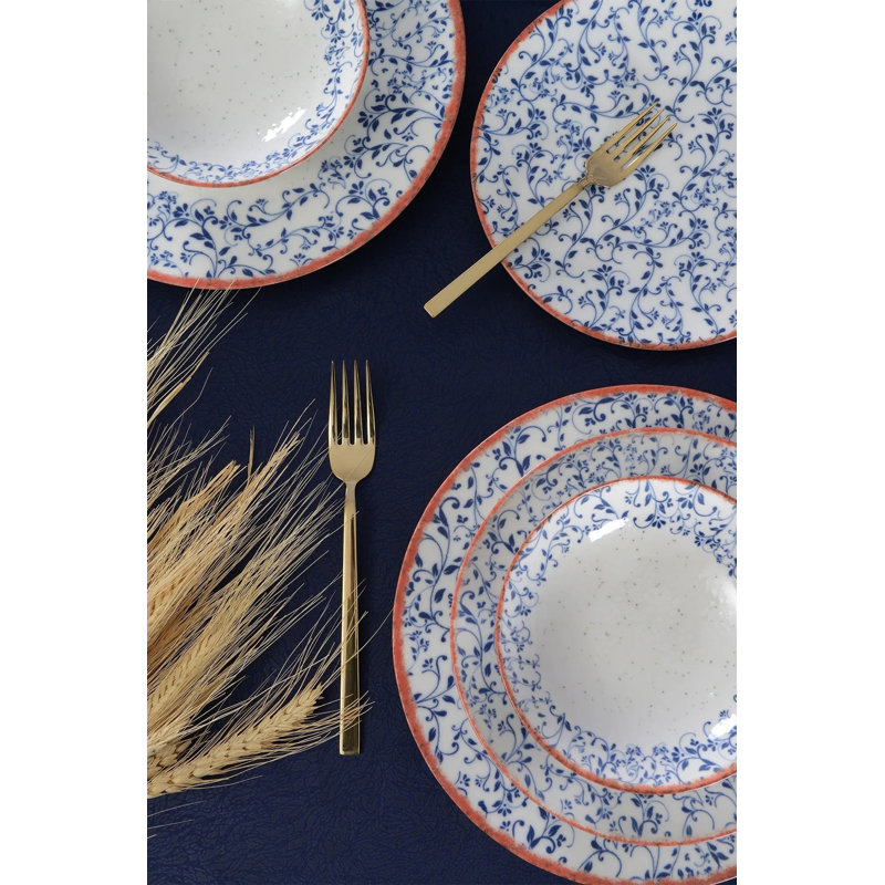 Dinner Set, Floral, White