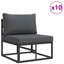 vidaXL Garden Sofa Set with Cushion Aluminium Outdoor Furniture Patio