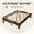 12" High Wood Platform Bed Frame, Solid Wood Platform Bed with Sturdy Slat Support, Without Headboard, No Box Spring Needed-673696002-725196508