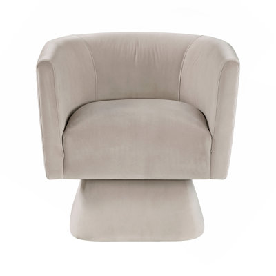 1 pièce Fauteuil pivotant en velours et tissu d'ameublement en bois massif à motif de losanges avec dossier cousu et confortable