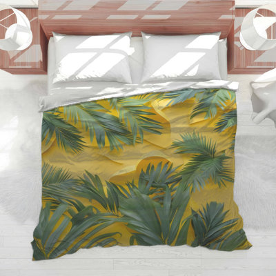 Édredon Green Palm Leaves