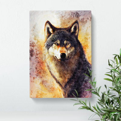 Wolf Painting No.2 - Wrapped Canvas