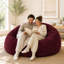  | Fauteuil à billes 6 pi | Rembourrage en mousse - Housse lavable amovible, suède bourgogne-1482418276-1500567356