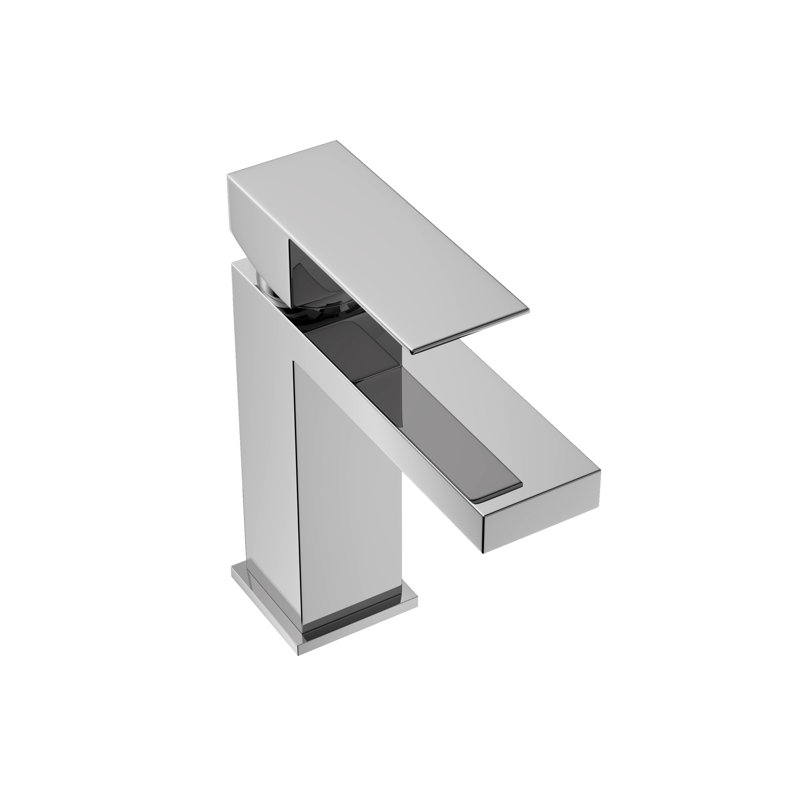 Modern Bathroom Sink Faucet - 7.04", Single Handle, Deck-Mounted, Stain , Ceramic & Ss304 7.04" Handle , Smooth Cartridge, Stainless Steel
