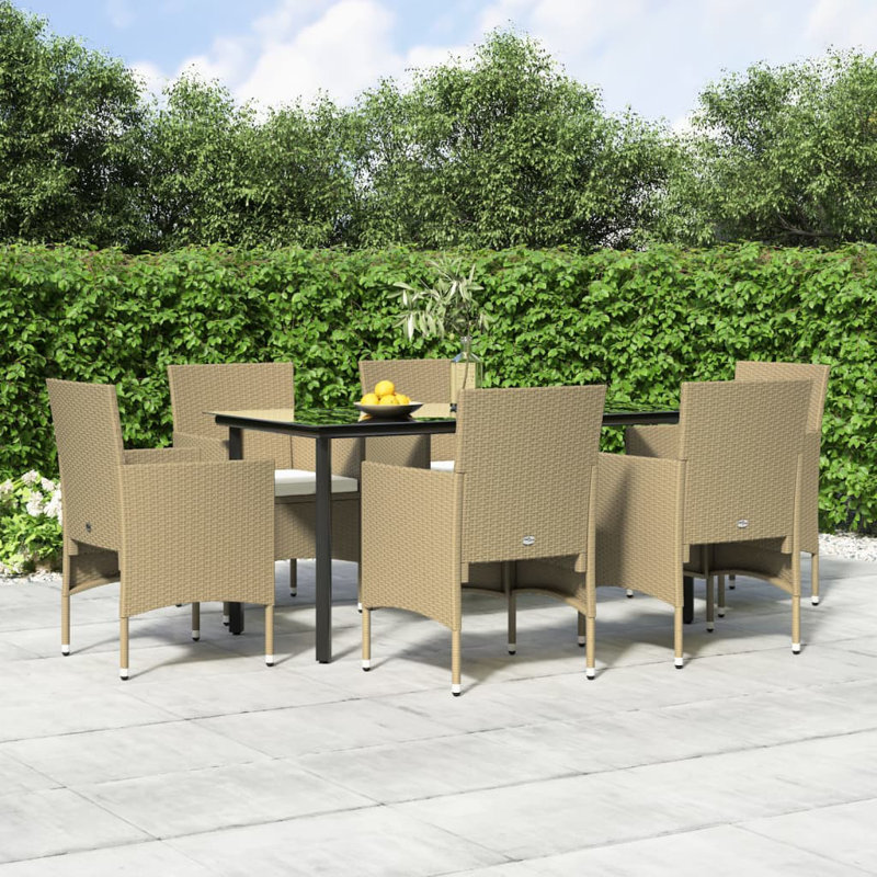 Ensemble repas rectangulaire pour 4 personnes Concettino, H 29,1 po x L 31,5 po x l 31,5 po, Dark Grey/Dark Grey, 2