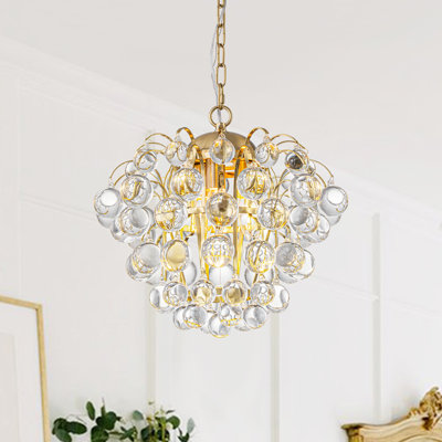 3 - Light Glam Modern Crystal Drop Tiered Chandelier