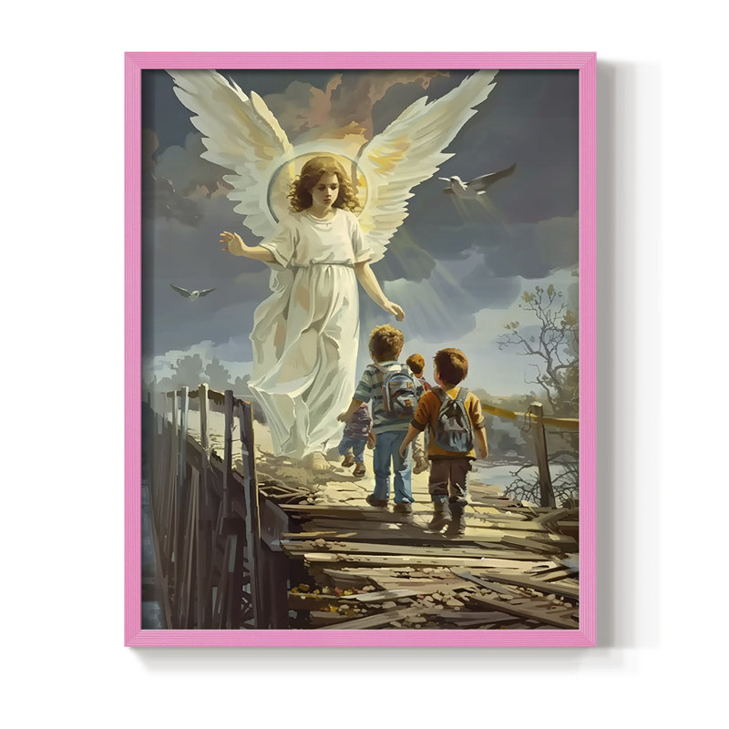 Religious Series CDLVII, reproduction encadrée - bois massif, H 15 po x l 12 po, Rose