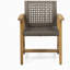 Chaise de salle à manger en bois et osier Hampton (ensemble de 2)-1168547186