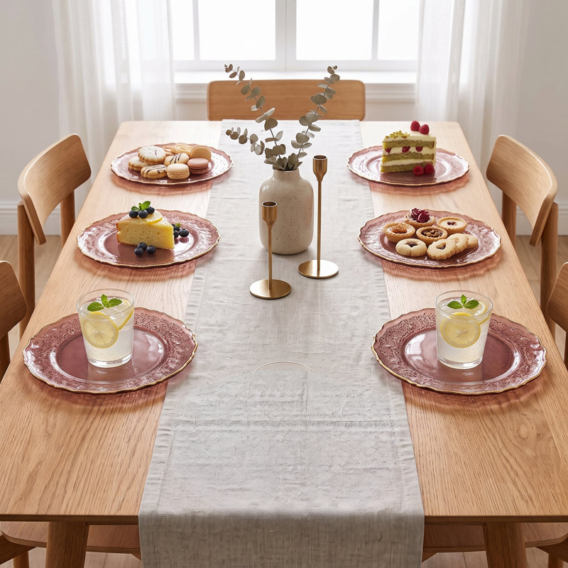 Ensemble d'assiettes à dessert en verre