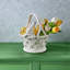 Panier floral en résine 11 "avec lapin