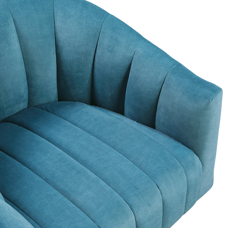 Fauteuil d'appoint moderne en velours, Sarcelle