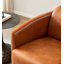 Fauteuil demi-tonneau en cuir véritable Clubhouse-113299283