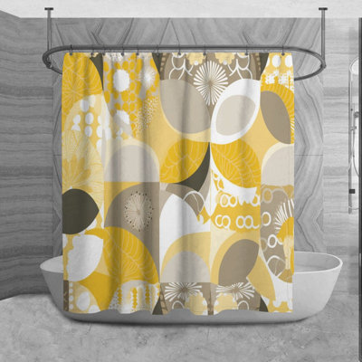Yuda Abstract Shower Curtain
