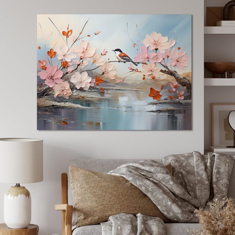 Birds Of Paradise Flowers Fields I sur toile, Toile tendue, H 16 po x l 32 po x P 0,5 po