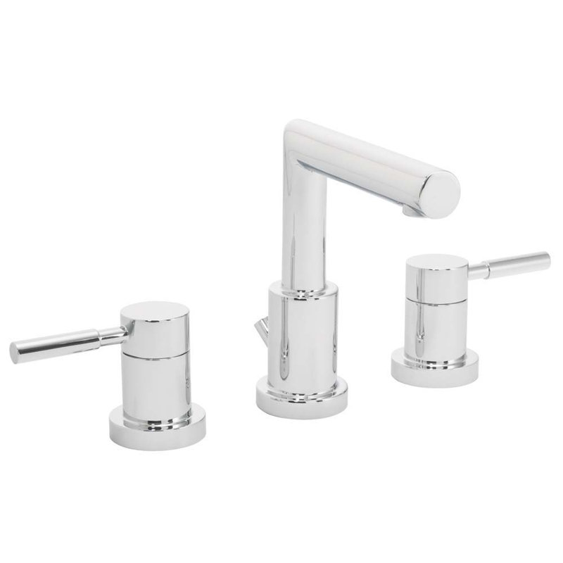 Neo Widespread Bathroom Faucet with Drain Assembly, Polished Chrome