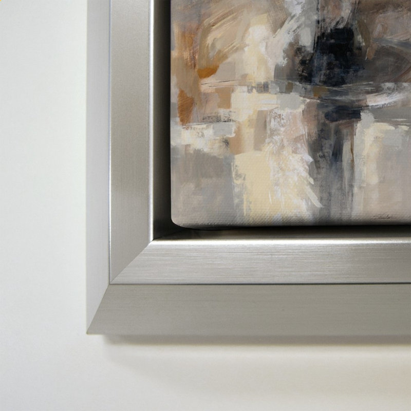 «Wings» par Silvia Vassileva - Impression sur toile, 40" H x 40" W, Beveled Floating Frame, Silver