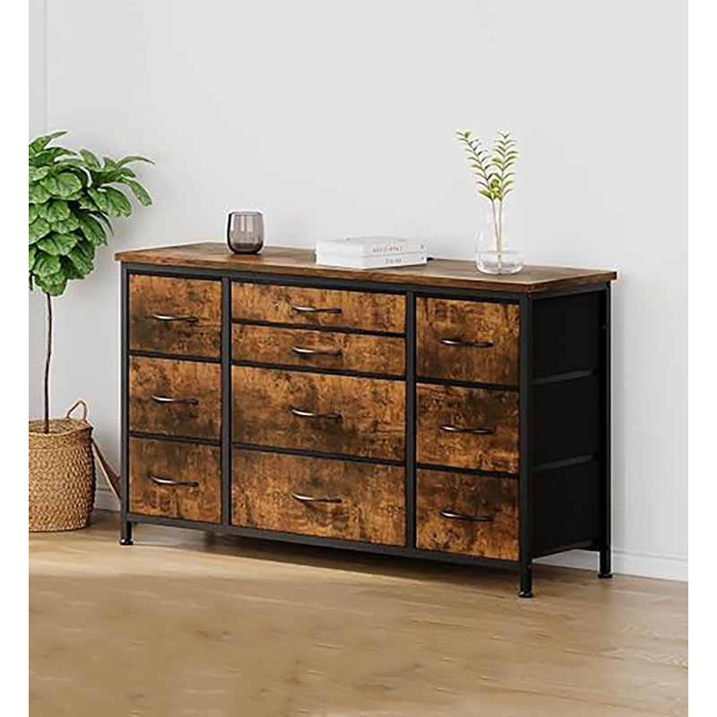 Alidus 121cm W 10 - Drawer Chest of Drawers, Brown
