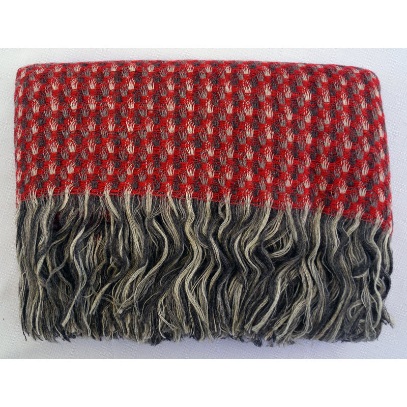 Hand Woven Throw Blanket, Red