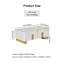 Grande table basse rectangulaire beige moderne avec rangement et plateau en pierre frittée