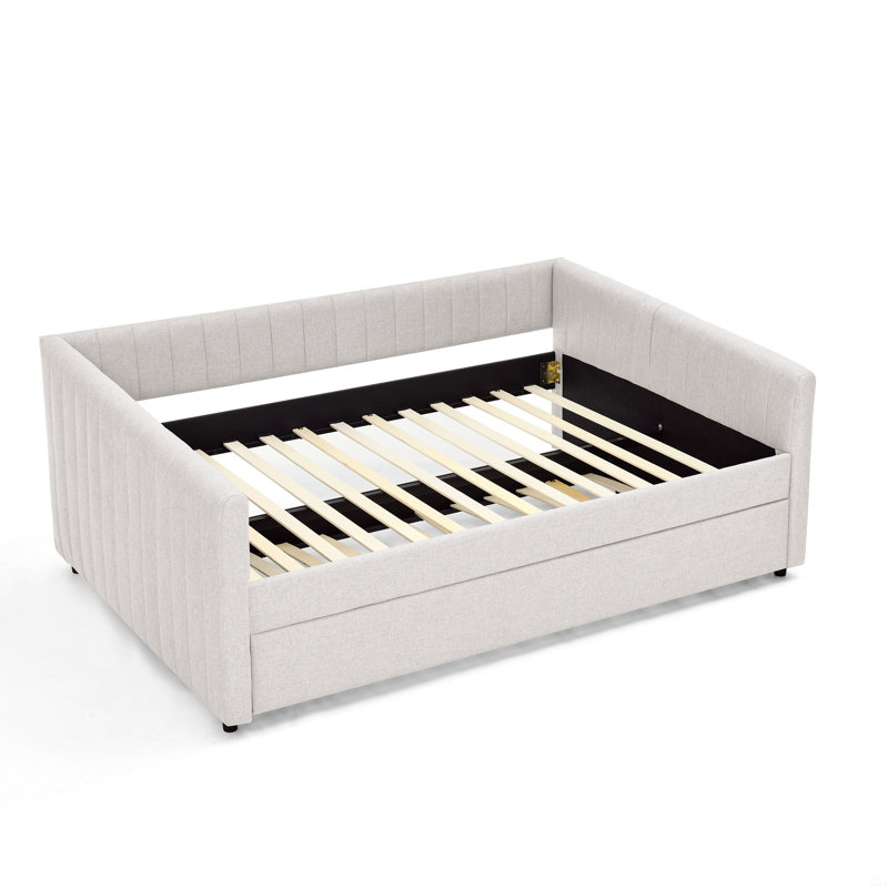 Vertical Stripes, Linen Fabric Sofa Bed