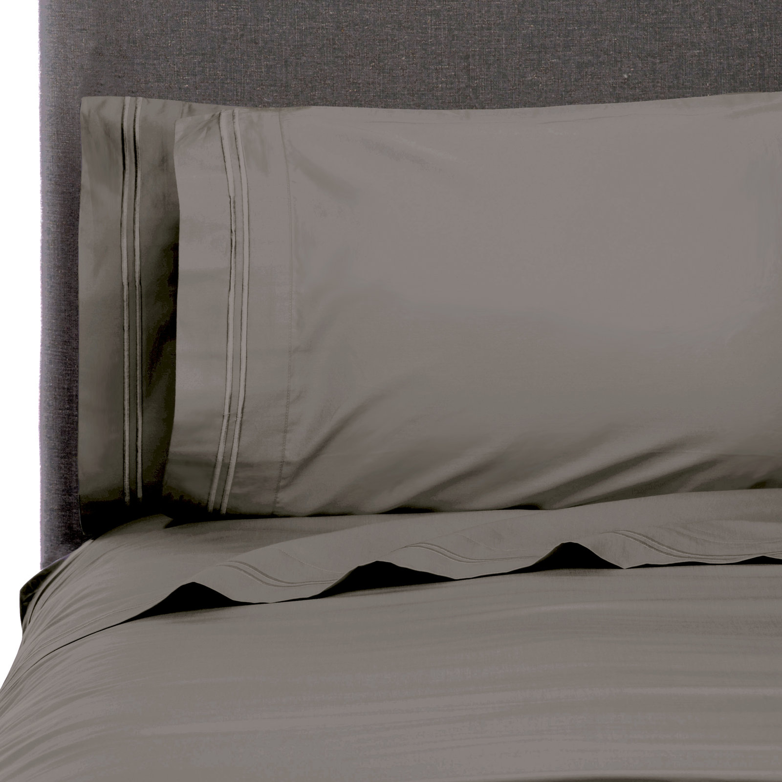 Benin Cotton Sheet Set, California King, Charcoal