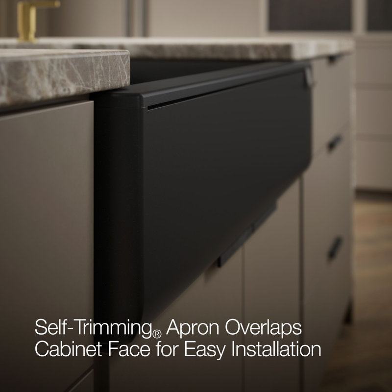Cairn® Undermount Single-Bowl Farmhouse Kitchen Sink, Black