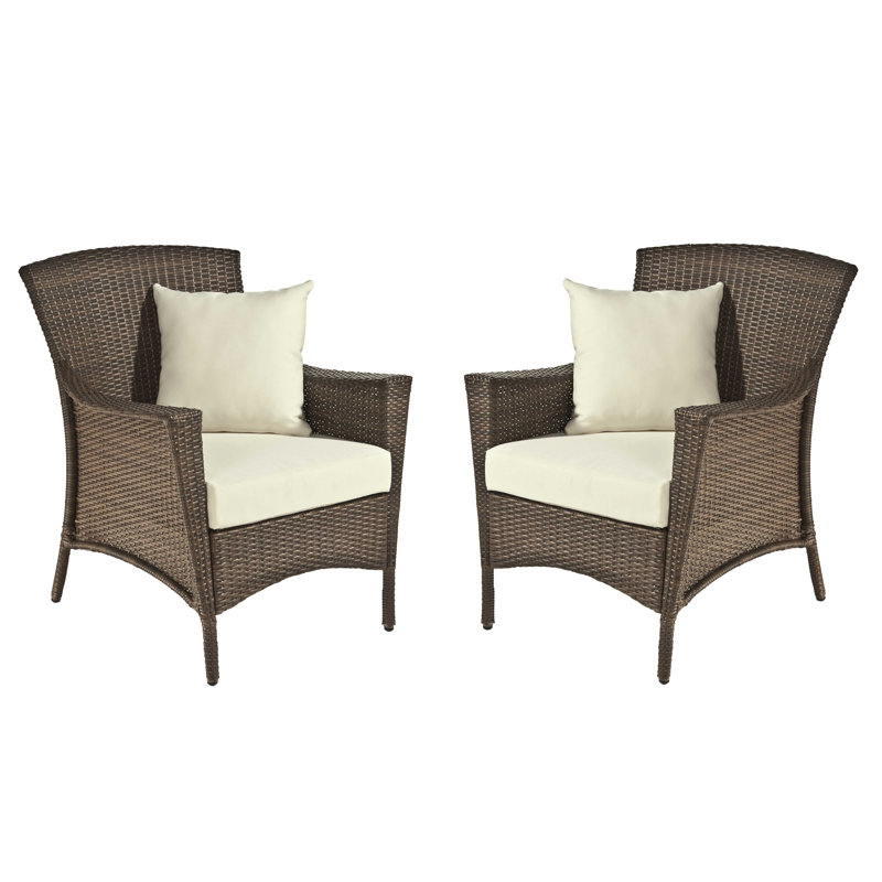 Chaise de jardin d'extérieur avec coussins Whisman